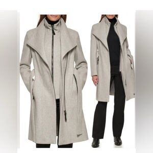 Elegant Calvin Klein wool blend Gray Women's Coat
